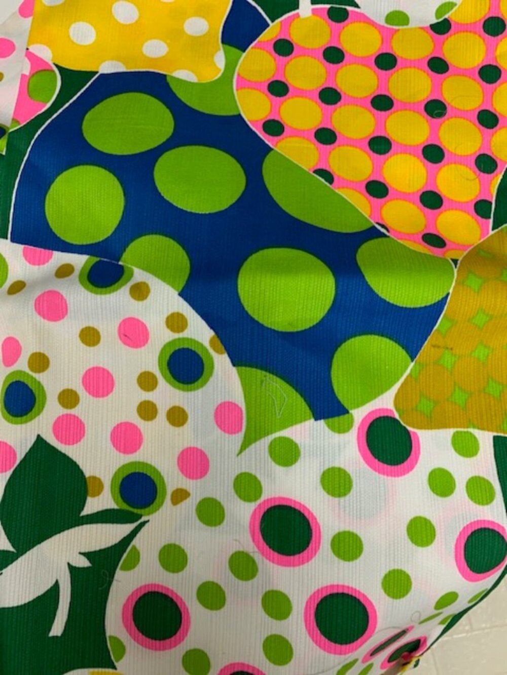 Vintage 1960-70's Groovey Mod Pop Art Strawberries Psychelic Fabric 2.25yds
